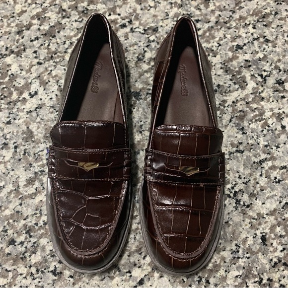 Madewell Shoes 7.5 Preppy Grayson Penny Loafer Brown - Picture 6 of 12
